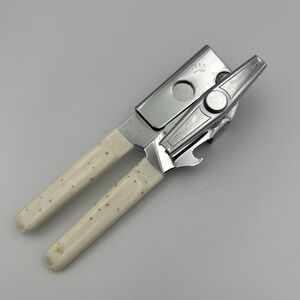 Vintage SWING-A-WAY Away Manual Can Opener WHITE Handle Made in USA